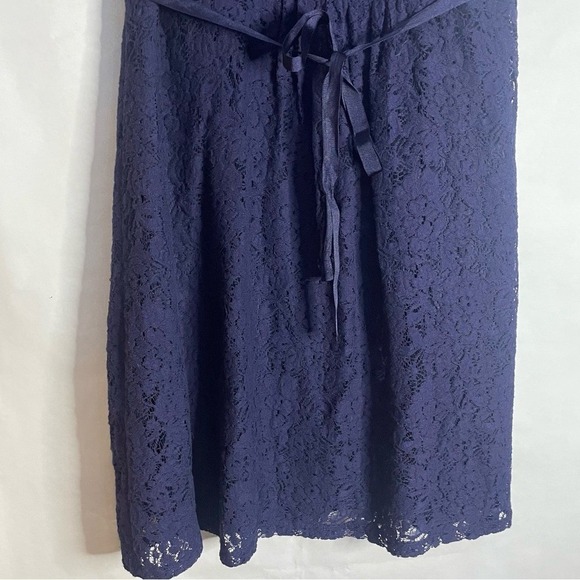 Oh Baby by Motherhood‎ Navy Blue Lace Tie Waist Dress XL Sleeveless - Picture 3 of 7